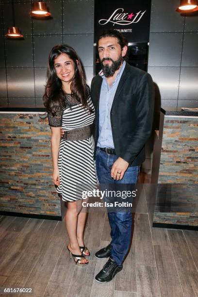 German actess Rabeah Rahimi and German actor Numan Acar attend the opening party of the 1st TV Series Festival at Lux 11 on May 10, 2017 in Berlin,...