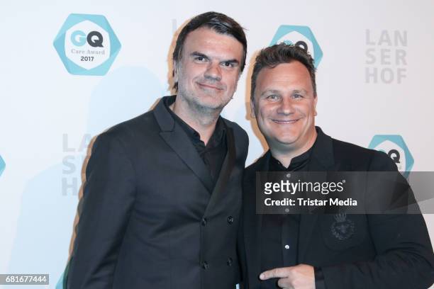 Simon Lohmeyer and Guido Maria Kretschmer attend the GQ Care Award at on May 10, 2017 in Berlin, Germany.