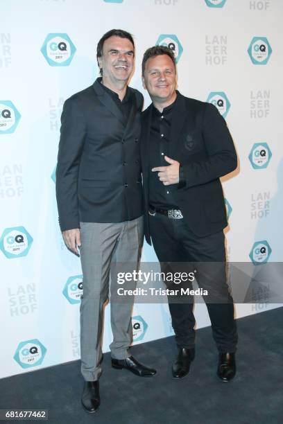 Simon Lohmeyer and Guido Maria Kretschmer attend the GQ Care Award at on May 10, 2017 in Berlin, Germany.