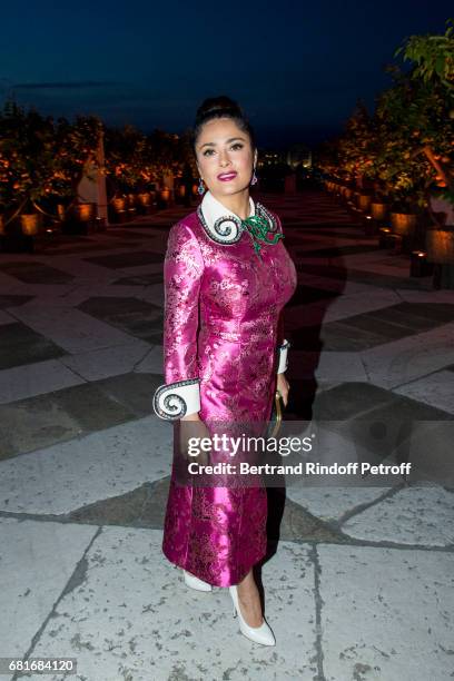 Salma Hayek attends Cini party during the 57th International Art Biennale on May 10, 2017 in Venice, Italy.