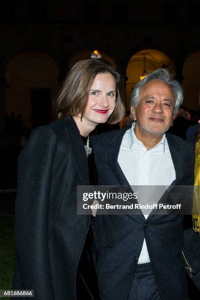 Anish Kapoor and wife attend the Cini party during the 57th International Art Biennale on May 10, 2017 in Venice, Italy.