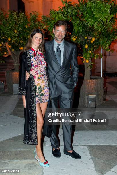 Guglielmo Miani and guest attend the Cini party during the 57th International Art Biennale on May 10, 2017 in Venice, Italy.