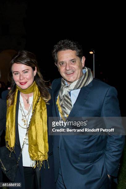 Jean de Loisy and wife attend the Cini party during the 57th International Art Biennale on May 10, 2017 in Venice, Italy.