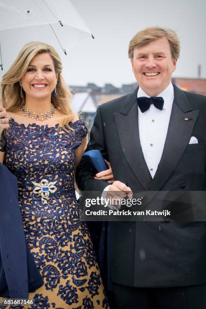 King Willem-Alexander and Queen Maxima of The Netherlands arrive at the Opera House on the ocassion of the celebration of King Harald and Queen Sonja...