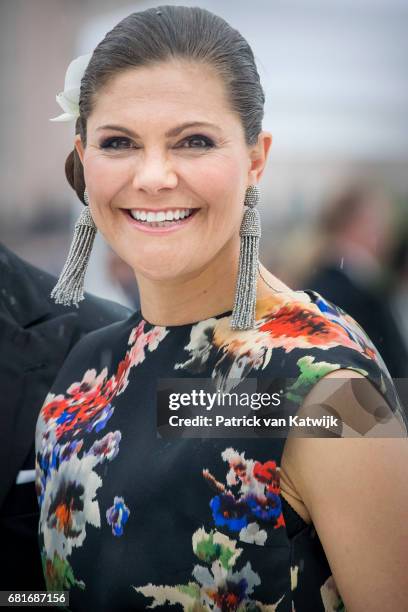 Crown Princess Victoria of Sweden arrives at the Opera House on the ocassion of the celebration of King Harald and Queen Sonja of Norway 80th...