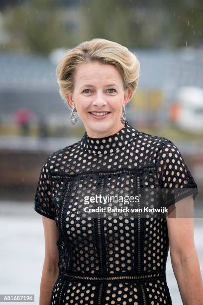 Princess Mabel of Orange-Nassau arrives at the Opera House on the ocassion of the celebration of King Harald and Queen Sonja of Norway 80th birthdays...