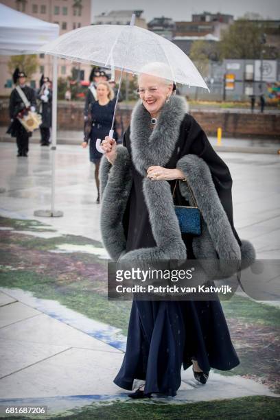 Queen Margrethe of Denmark arrives at the Opera House on the ocassion of the celebration of King Harald and Queen Sonja of Norway 80th birthdays on...