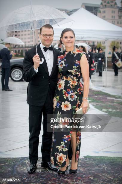 Crown Princess Victoria and Prince Daniel of Sweden arrive at the Opera House on the ocassion of the celebration of King Harald and Queen Sonja of...