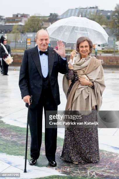 King Juan Carlos and Queen Sofia of Spain arrive at the Opera House on the ocassion of the celebration of King Harald and Queen Sonja of Norway 80th...