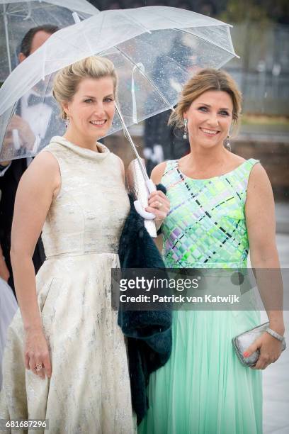 Princess Martha Louise of Norway and Sophie, Countess of Wessex, arrive at the Opera House on the ocassion of the celebration of King Harald and...