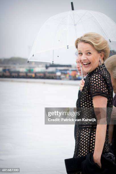 Princess Mabel of Orange-Nassau arrives at the Opera House on the ocassion of the celebration of King Harald and Queen Sonja of Norway 80th birthdays...