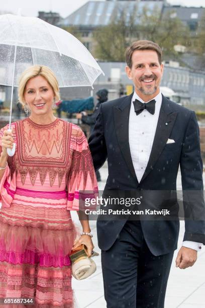 Crown Prince Pavlos and Crown Princess Mary of Greece arrive at the Opera House on the ocassion of the celebration of King Harald and Queen Sonja of...