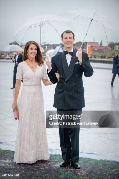 Prince Joachim and Princess Marie of Denmark arrive at the Opera House on the ocassion of the celebration of King Harald and Queen Sonja of Norway...