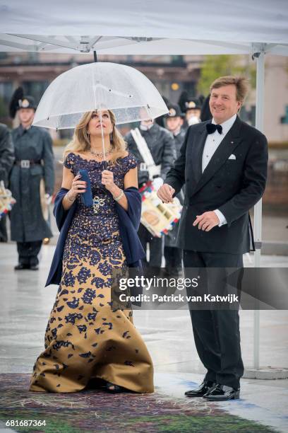 King Willem-Alexander and Queen Maxima of The Netherlands arrive at the Opera House on the ocassion of the celebration of King Harald and Queen Sonja...