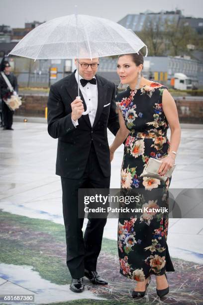 Crown Princess Victoria and Prince Daniel of Sweden arrive at the Opera House on the ocassion of the celebration of King Harald and Queen Sonja of...