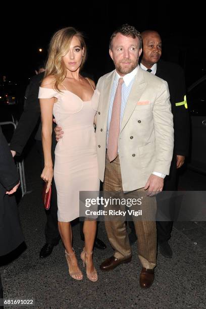 Jacqui Ainsley and Guy Ritchie attend King Arthur: Legend of the Sword - European film premiere after party held at The Bike Shed Motorcycle Club in...