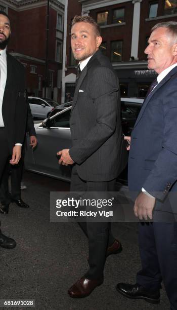 Charlie Hunnam attends King Arthur: Legend of the Sword - European film premiere after party held at The Bike Shed Motorcycle Club in Shoreditch on...