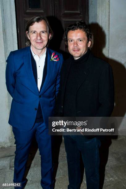 Johan Creten and Jean Michel Othoniel attend the Cini party during the 57th International Art Biennale on May 10, 2017 in Venice, Italy.