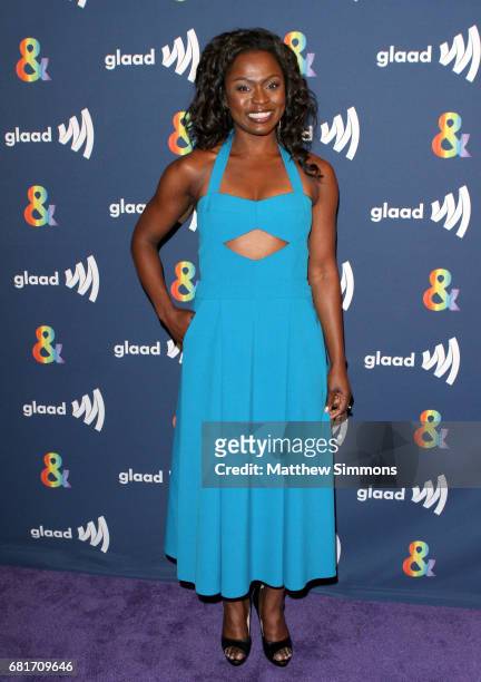Actress Yetide Bakadi attends STARZ's Presents A Special Screening Of "American Gods" In Partnership With GLAAD at The Paley Center for Media on May...