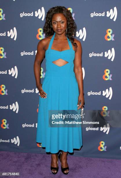 Actress Yetide Bakadi attends STARZ's Presents A Special Screening Of "American Gods" In Partnership With GLAAD at The Paley Center for Media on May...