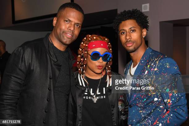 Personality AJ Calloway, Da Brat, and Artist Jon Moody attend Pepsi And EMPIRE Celebrate Season Three Partnership With Viewing Party Of Musical...
