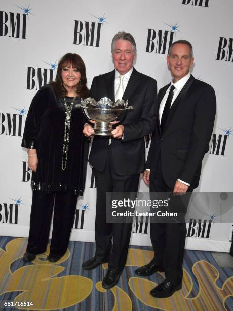 Film, TV & Visual Media Relations Doreen Ringer-Ross, 2017 BMI Icon Award recipient Alan Silvestri and BMI President & CEO Mike O'Neill at the 2017...