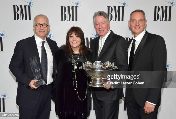 Honoree James Newton Howard, BMI VP Film, TV & Visual Media Relations Doreen Ringer-Ross, 2017 BMI Icon Award recipient Alan Silvestri and BMI...