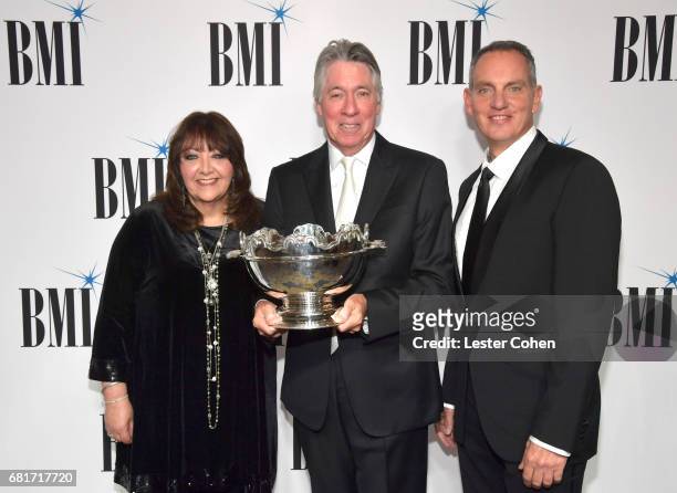 Film, TV & Visual Media Relations Doreen Ringer-Ross, 2017 BMI Icon Award recipient Alan Silvestri and BMI President & CEO Mike O'Neill at the 2017...