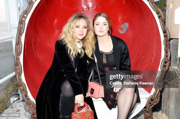 Juno Temple and Emily Tremaine attend Christian Dior Cruise 2018 Welcome Dinner at Gladstone's Malibu on May 10, 2017 in Malibu, California.