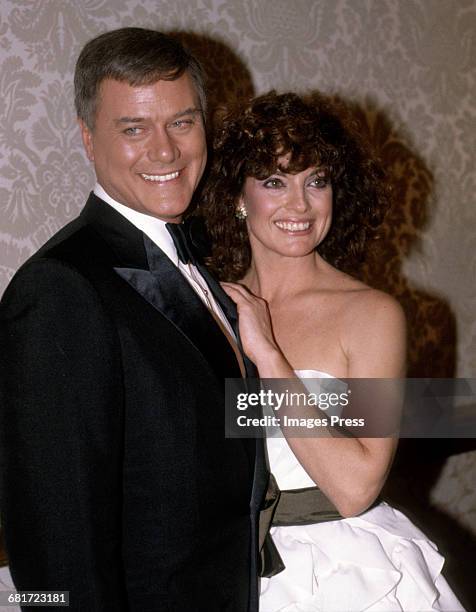 Larry Hagman and Linda Gray circa 1981 in Los Angeles, California.