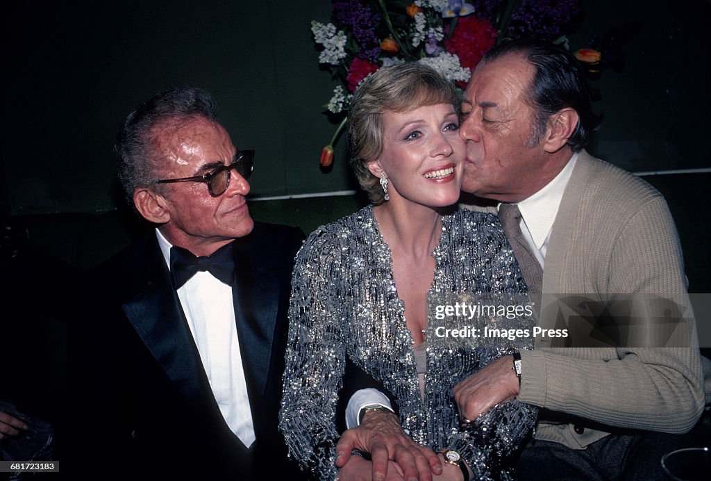 Alan Rex Alan Jay Lerner, Julie Andrews and Rex Harrison circa 1979 in New ...