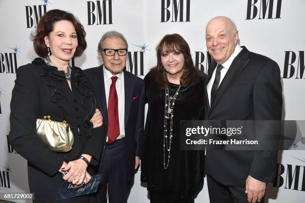 Donna Schifrin, composer Lalo Schifrin and BMI VP Film, TV & Visual Media Relations Doreen Ringer-Ross and composer Charles Fox at the 2017 Broadcast...