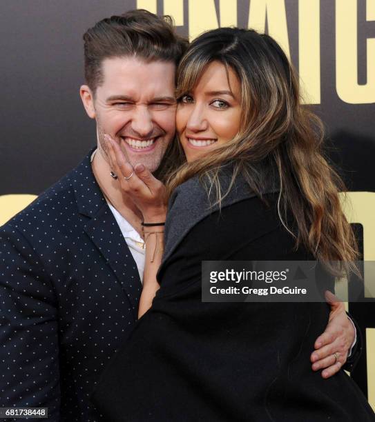 Matthew Morrison and Renee Puente arrive at the premiere of 20th Century Fox's "Snatched" at Regency Village Theatre on May 10, 2017 in Westwood,...