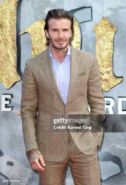 David Beckham attends the European premiere of "King Arthur: Legend of the Sword" at Cineworld Empire on May 10, 2017 in London, United Kingdom.