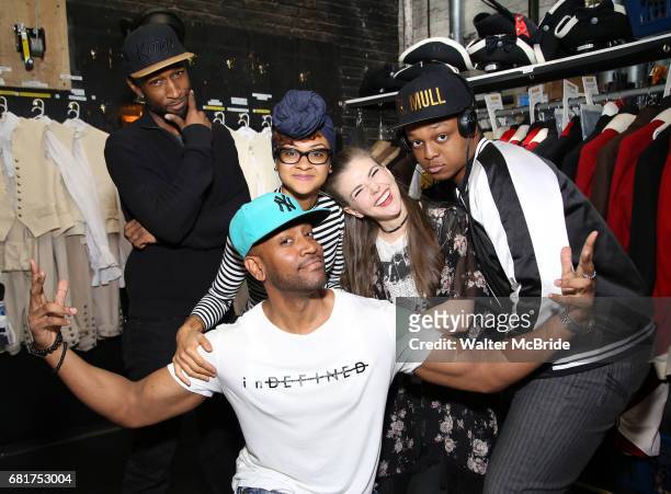 Donald Webber, Bryan Terell Clark, Syndee Winters, Eliza Ohman and J. Quinton Johnson from the 'Hamilton' cast before The Rockefeller Foundation and...