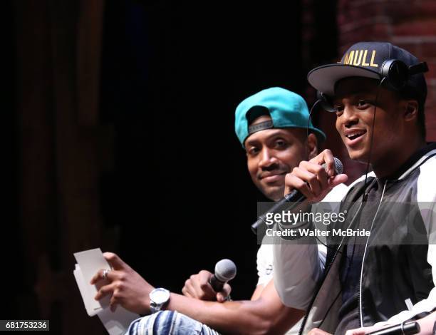 Bryan Terrell Clark and J. Quinton Johnson from the 'Hamilton' cast during a Q & A before The Rockefeller Foundation and The Gilder Lehrman Institute...