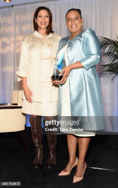 News Anchor Christine Devine and Lakers Youth Foundation Executive Director Kiesha Nix attend YWCA Greater Los Angeles' Annual Phenomenal Woman Of...