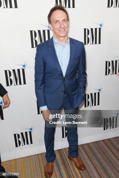 Composer Mychael Danna arrives to the 2017 BMI Film, TV And Visual Media Awards at the Beverly Wilshire Four Seasons Hotel on May 10, 2017 in Beverly...