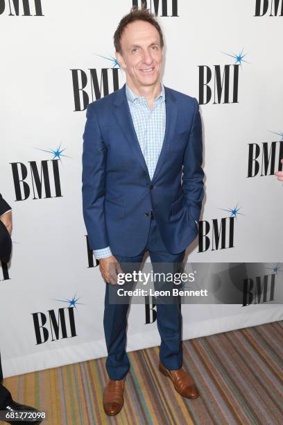 Composer Mychael Danna arrives to the 2017 BMI Film, TV And Visual Media Awards at the Beverly Wilshire Four Seasons Hotel on May 10, 2017 in Beverly...