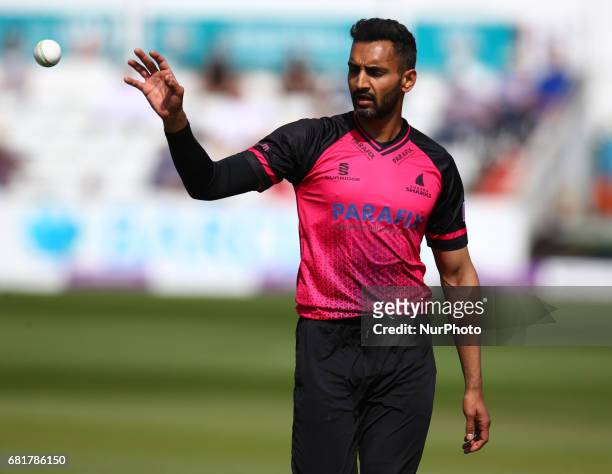 Surrey's Ajmal Shahzad during Royal London One Day Cup match between Essex Eagles and Sussex Sharks at The Cloudfm County Ground Chelmsford, Essex on...