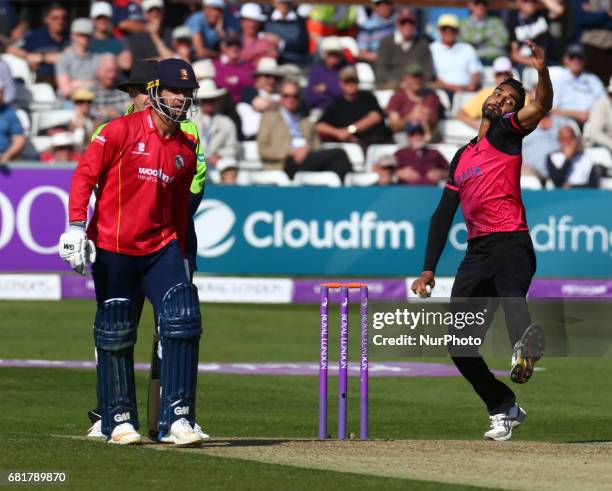 Sussex's Ajmal Shahzad during Royal London One Day Cup match between Essex Eagles and Sussex Sharks at The Cloudfm County Ground Chelmsford, Essex on...