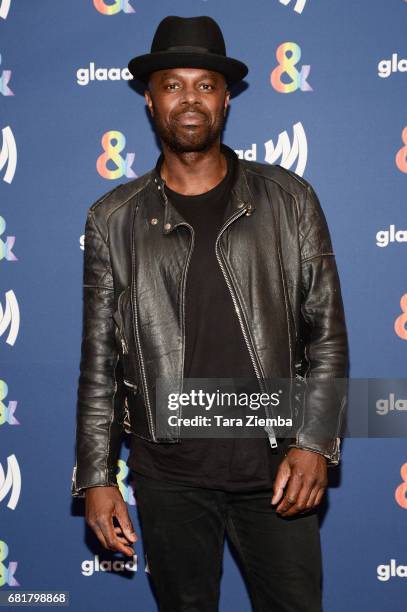 Actor Chris Obi arrives at the 'American Gods' advance screening In Partnership with GLAAD at The Paley Center for Media on May 10, 2017 in Beverly...