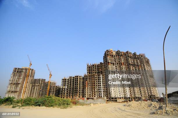 Under construction building of Amrapali Platinum, Amrapali Group at Sector 119, Noida Extension.