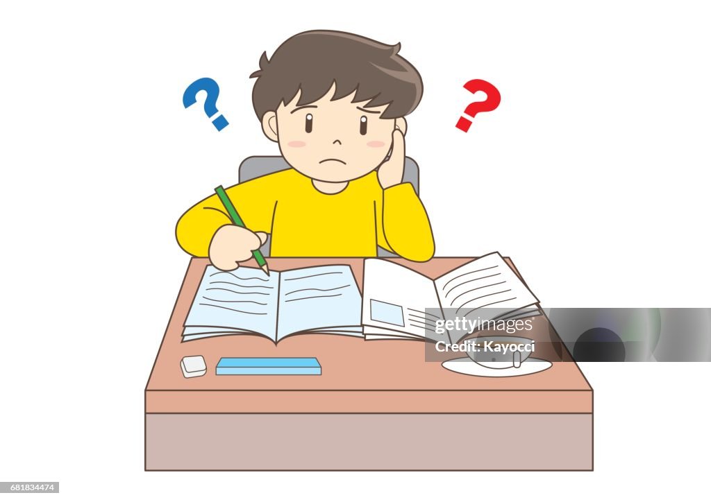 Imagen De Niño Estudiando Ilustración de stock - Getty Images Imagen De Niño Estudiando Ilustración de stock - Getty Images