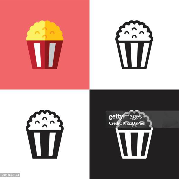 popcorn - popcorn bucket stock illustrations