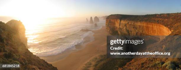 great ocean road - australia panoramic stock pictures, royalty-free photos & images