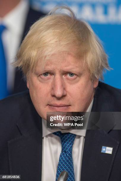 Foreign Secretary Boris Johnson attends the London Conference on Somalia at Lancaster House on May 11, 2017 in London, England.