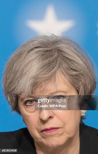 Prime Minister Theresa May attends the London Conference on Somalia at Lancaster House on May 11, 2017 in London, England.