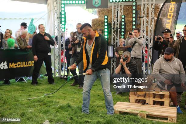 Tim Wiese attend the 'Duell der Maschinen' at Gut Schiff on May 10, 2017 in Bergisch Gladbach, Germany.