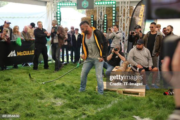 Tim Wiese attend the 'Duell der Maschinen' at Gut Schiff on May 10, 2017 in Bergisch Gladbach, Germany.